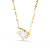 Mesmera Attract necklace, Heart, White, Gold-tone plated